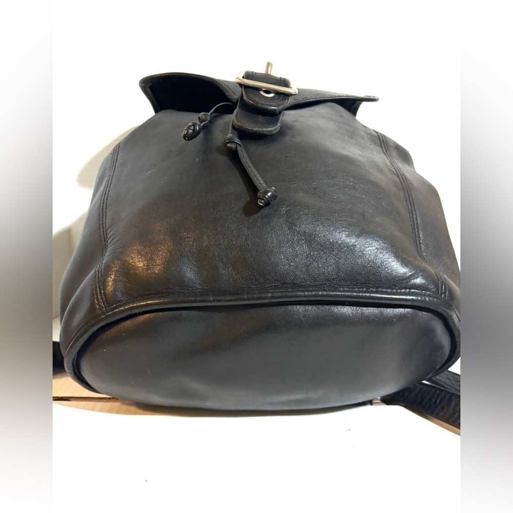 Coach vintage unisex Black Leather Bag - Picture 3 of 10
